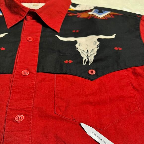 Vintage Yoked Western Cowboy Shirt Men's L Art-to-Wear Southwest Rockabilly - Picture 6 of 11